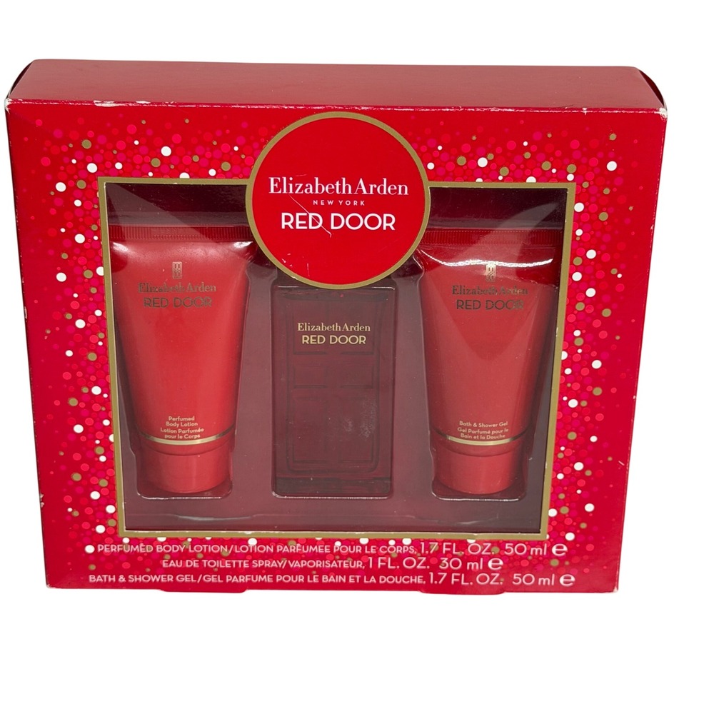 Elizabeth Arden Red Door Fragrance Set 
Eau De Toilette Spray Shower Gel Lotion